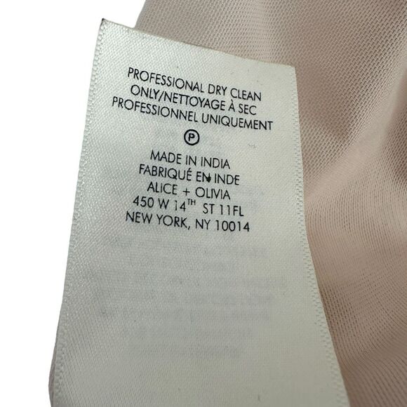 Alice + Olivia Diana Sequined Cowl Neck Slit Gown Antique Rose Pink Dress Size 0 - Picture 12 of 15